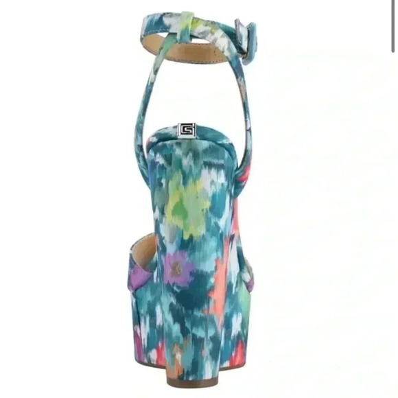 NEW Guess Taraji Printed Wedges Sz 10 - Picture 4 of 10